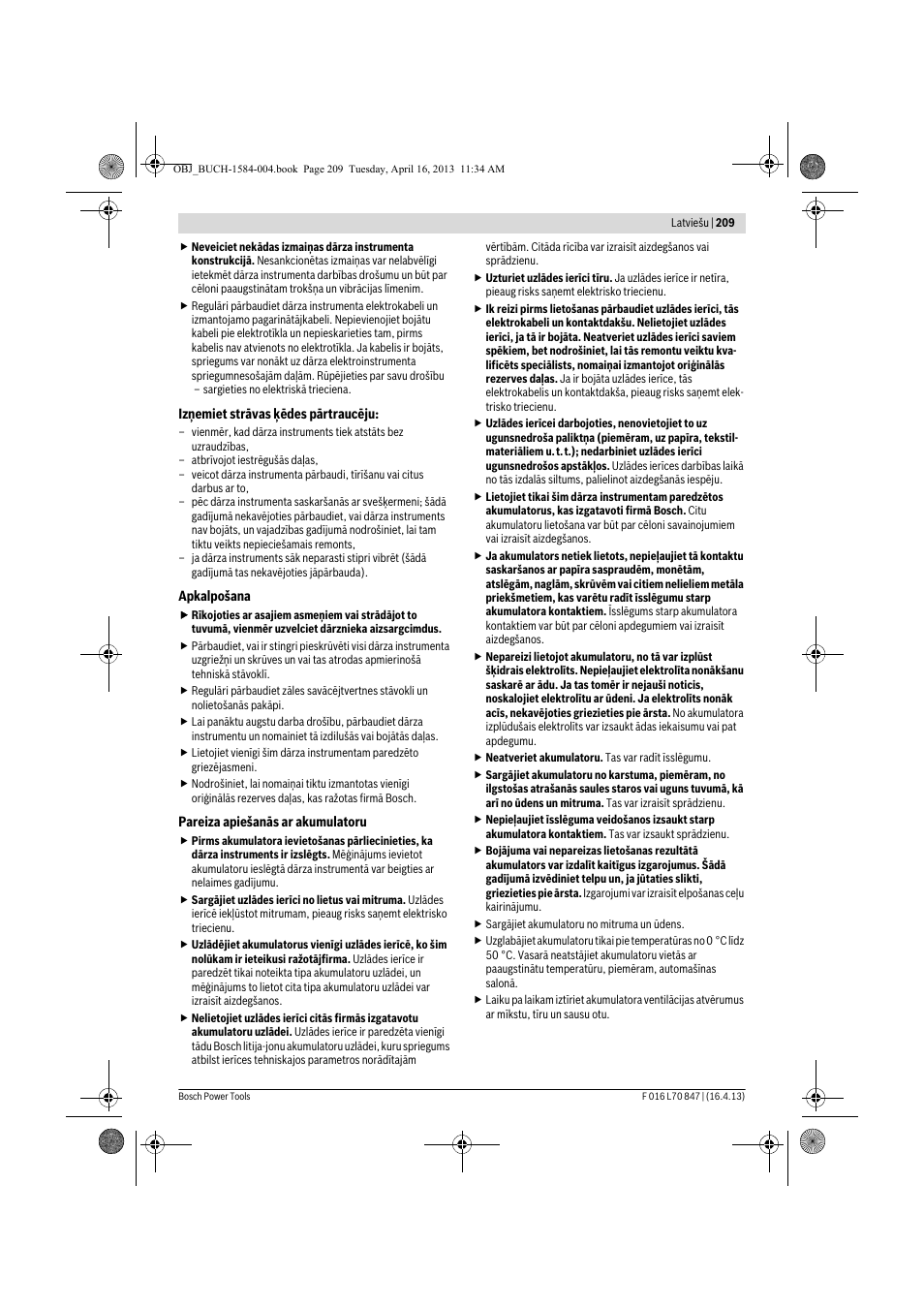 Bosch Rotak 32 LI User Manual | Page 209 / 248