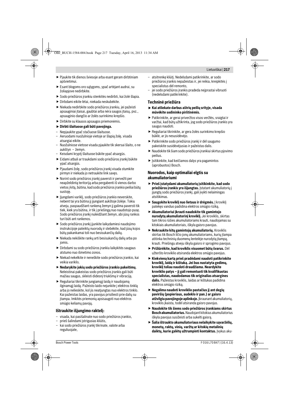 Bosch Rotak 32 LI User Manual | Page 217 / 248