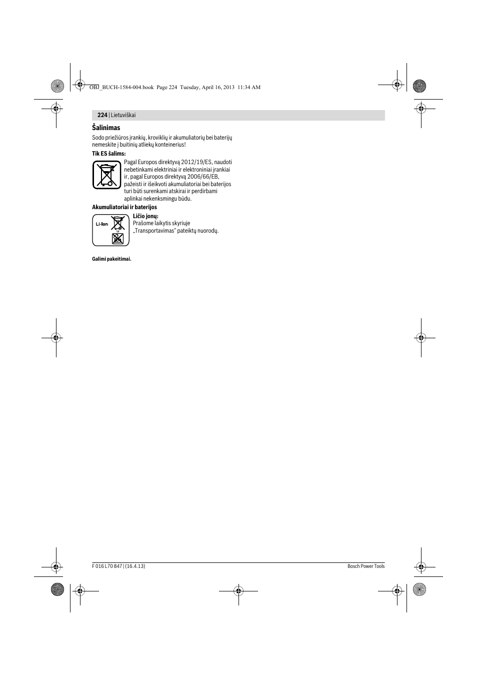 Bosch Rotak 32 LI User Manual | Page 224 / 248