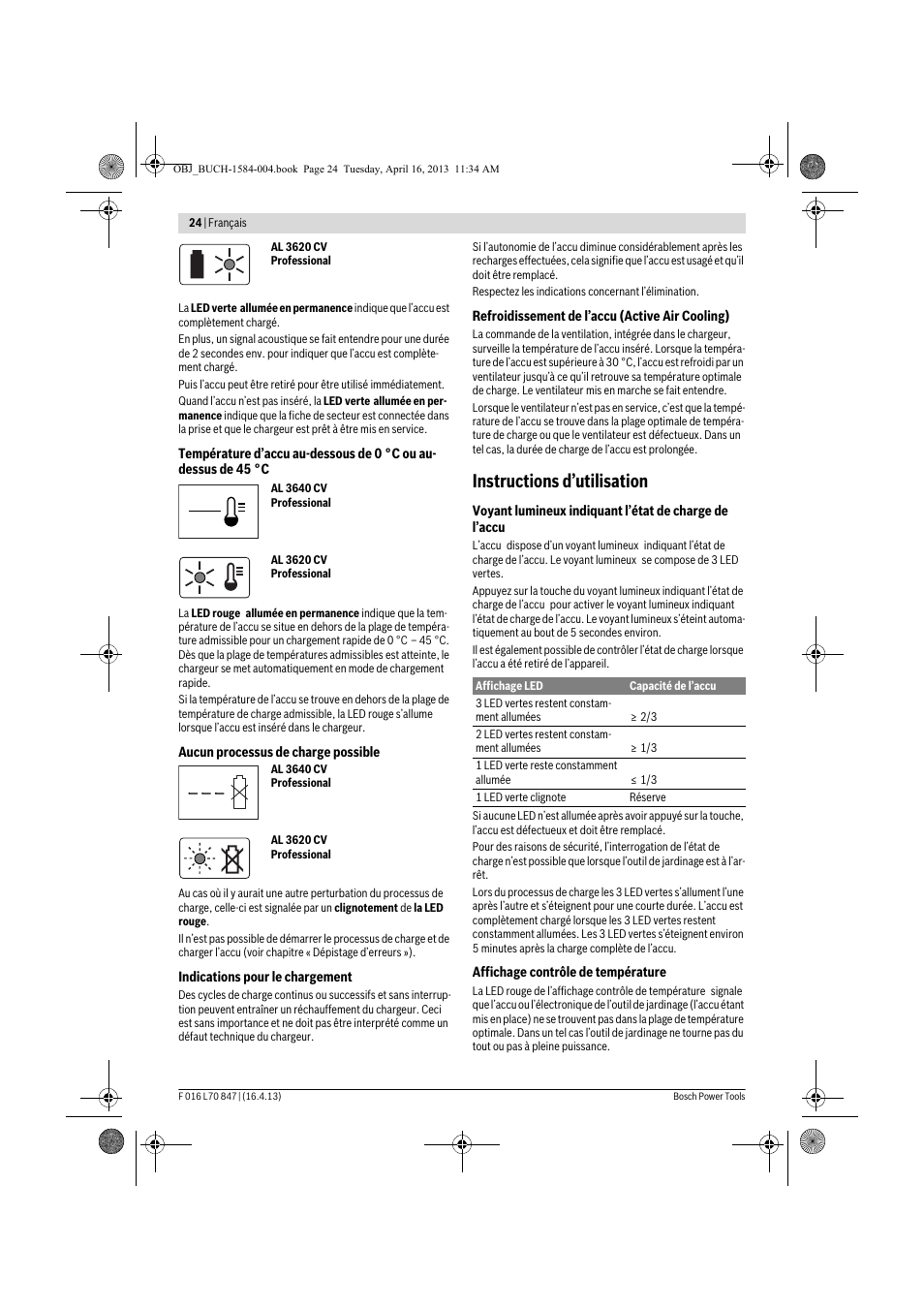 Instructions d’utilisation | Bosch Rotak 32 LI User Manual | Page 24 / 248