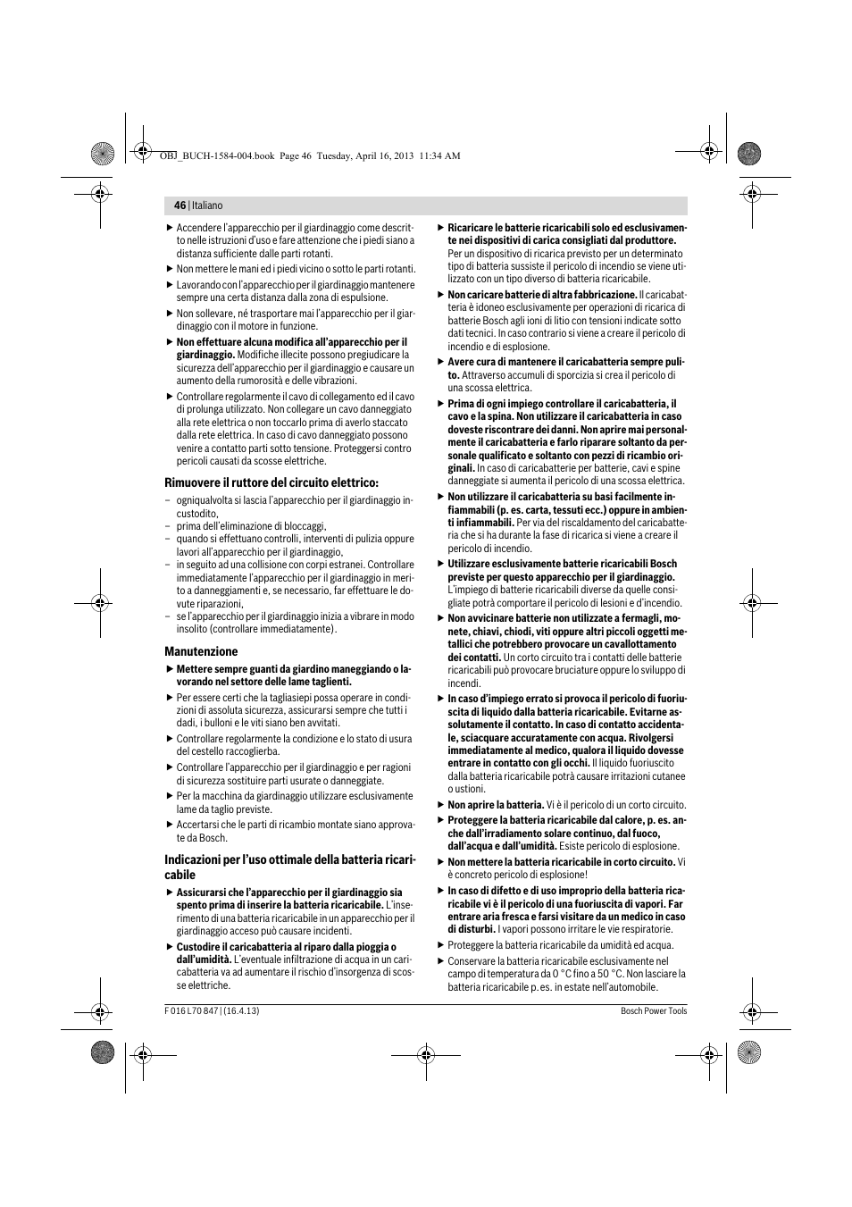 Bosch Rotak 32 LI User Manual | Page 46 / 248