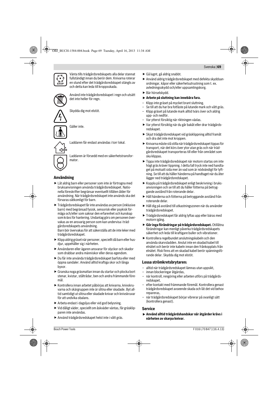 Bosch Rotak 32 LI User Manual | Page 69 / 248