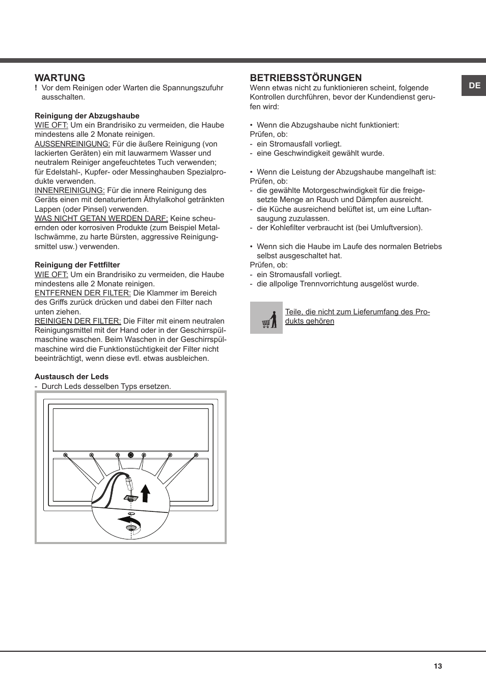 Wartung, Betriebsstörungen | Best CIRRUS User Manual | Page 13 / 40