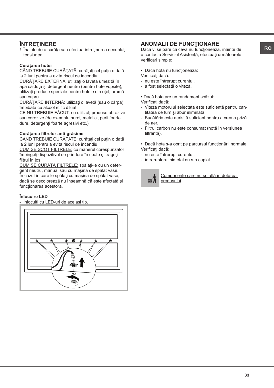 Întreţinere, Anomalii de funcţionare | Best CIRRUS User Manual | Page 33 / 40