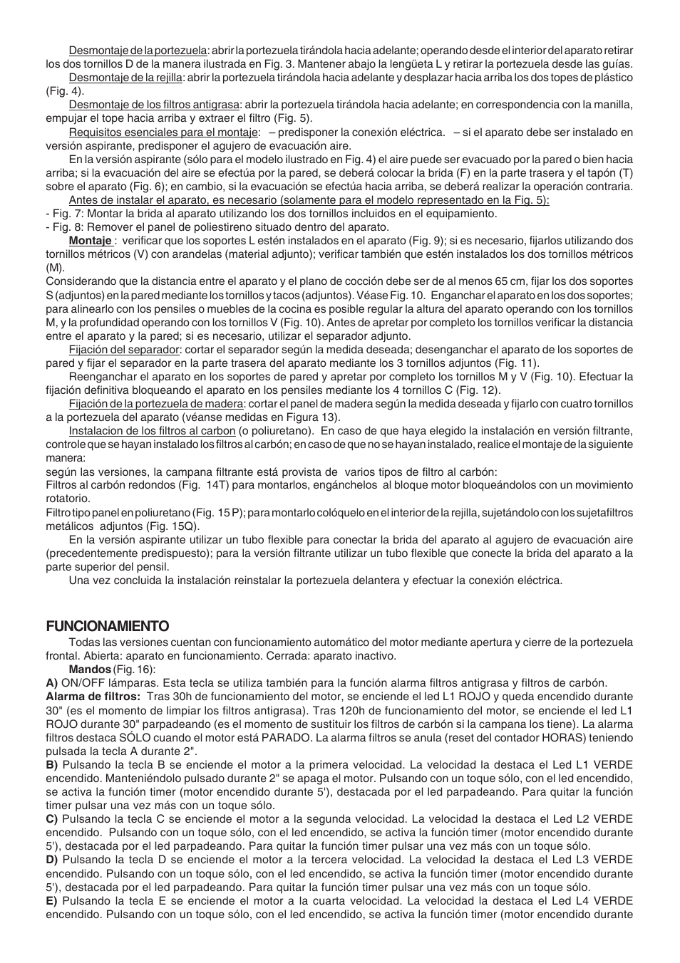 Funcionamiento | Best GI203 User Manual | Page 10 / 20
