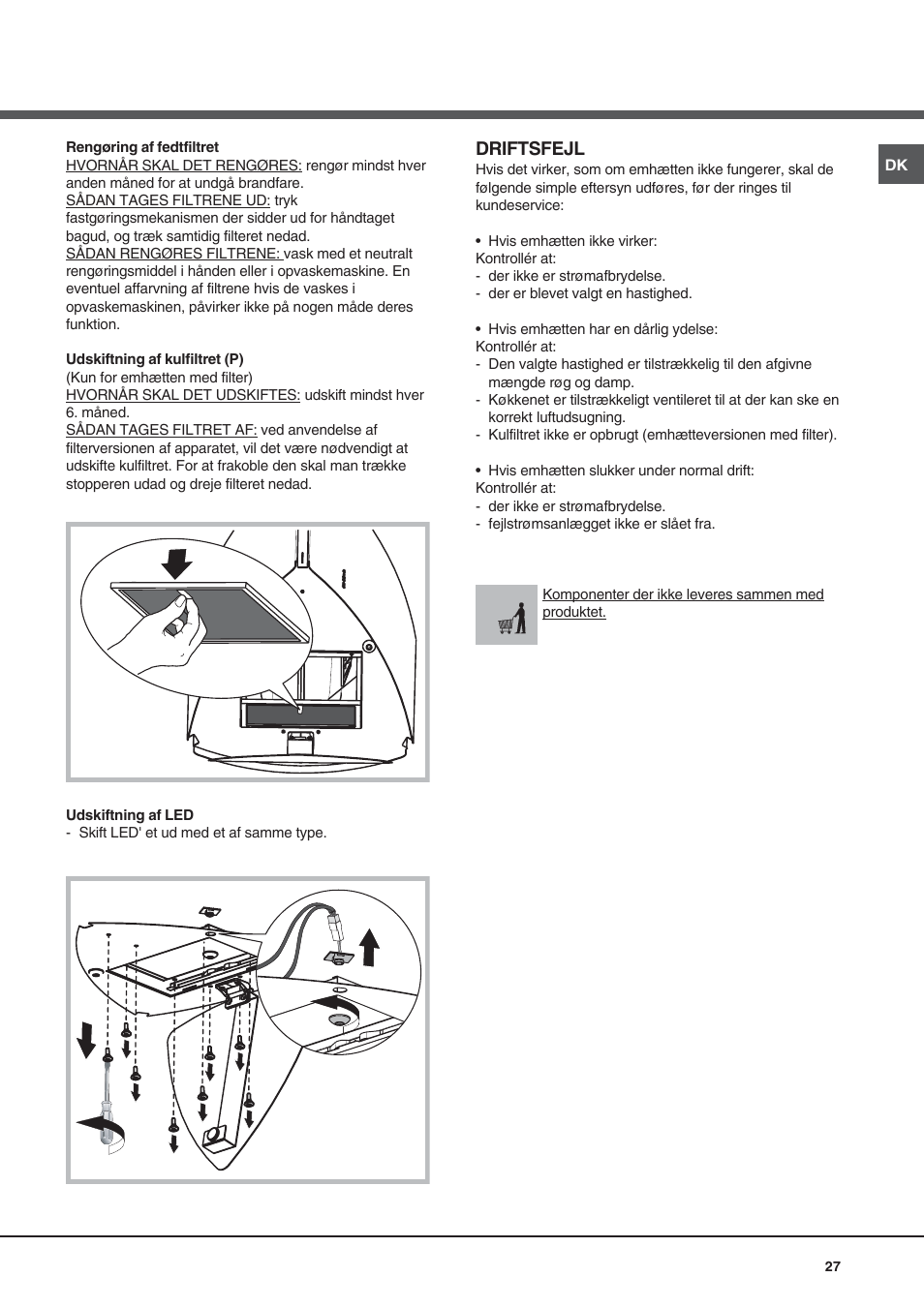 Driftsfejl | Best GLOSS User Manual | Page 27 / 40