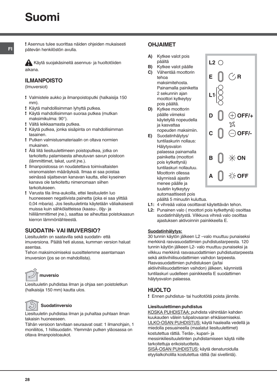 Suomi | Best GLOSS User Manual | Page 28 / 40