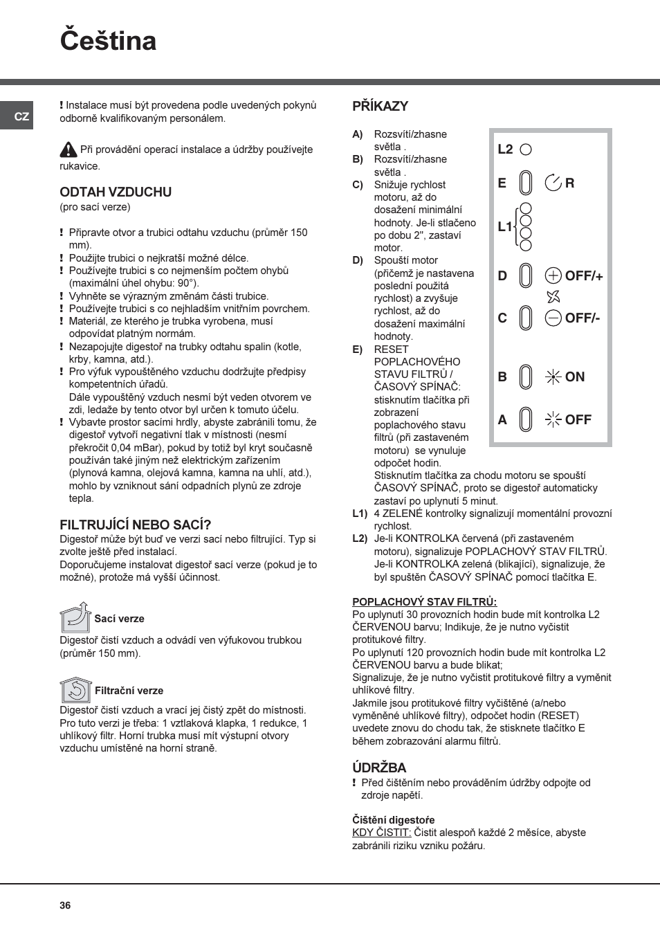 Čeština | Best GLOSS User Manual | Page 36 / 40