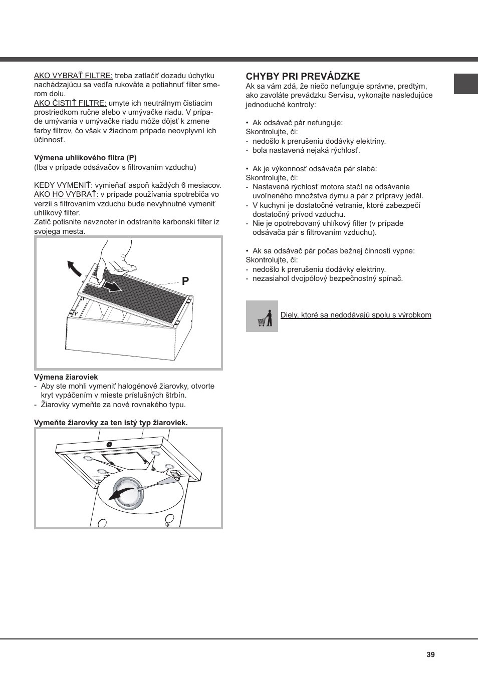 Chyby pri prevádzke | Best POLAR User Manual | Page 39 / 40