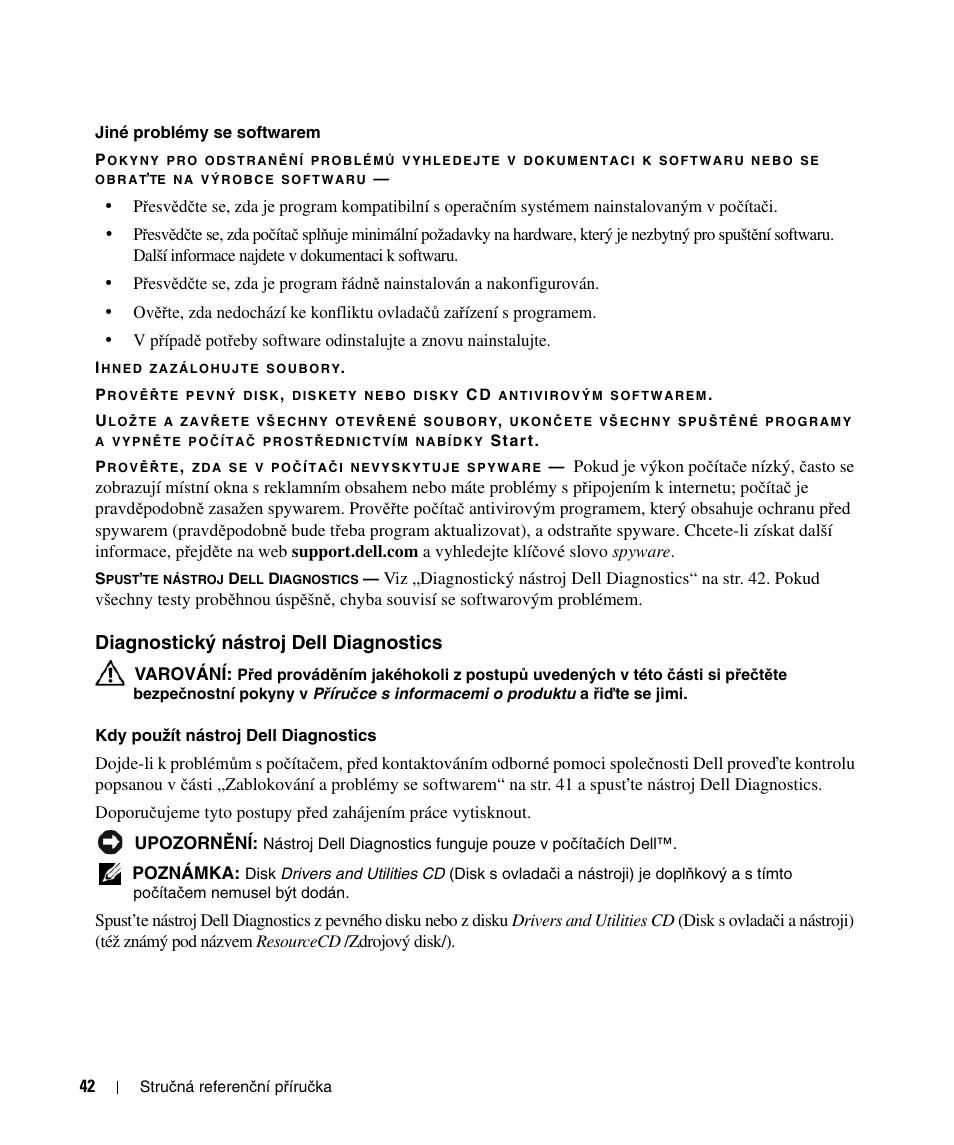 Diagnostický nástroj dell diagnostics | Dell Latitude D520 User Manual | Page 42 / 124