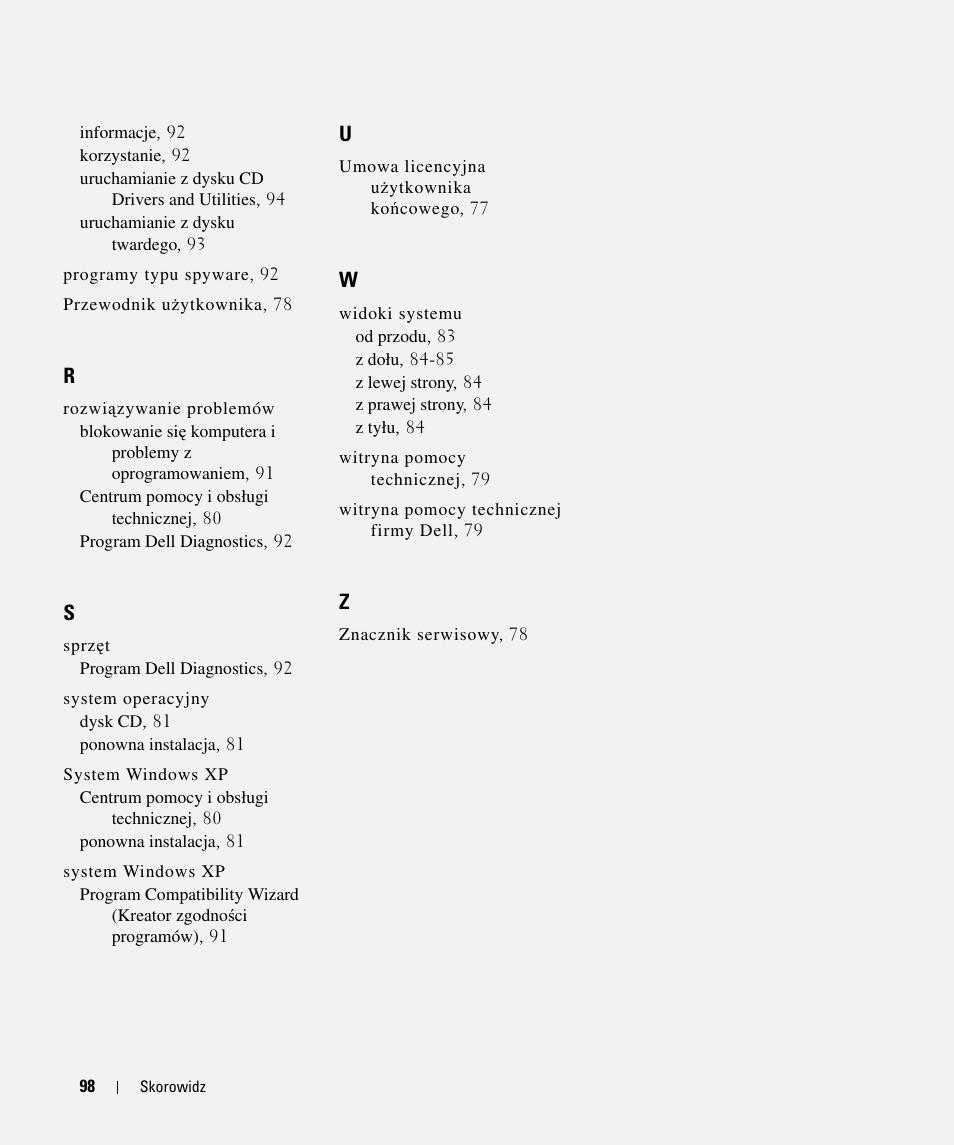 Dell Latitude D520 User Manual | Page 98 / 124
