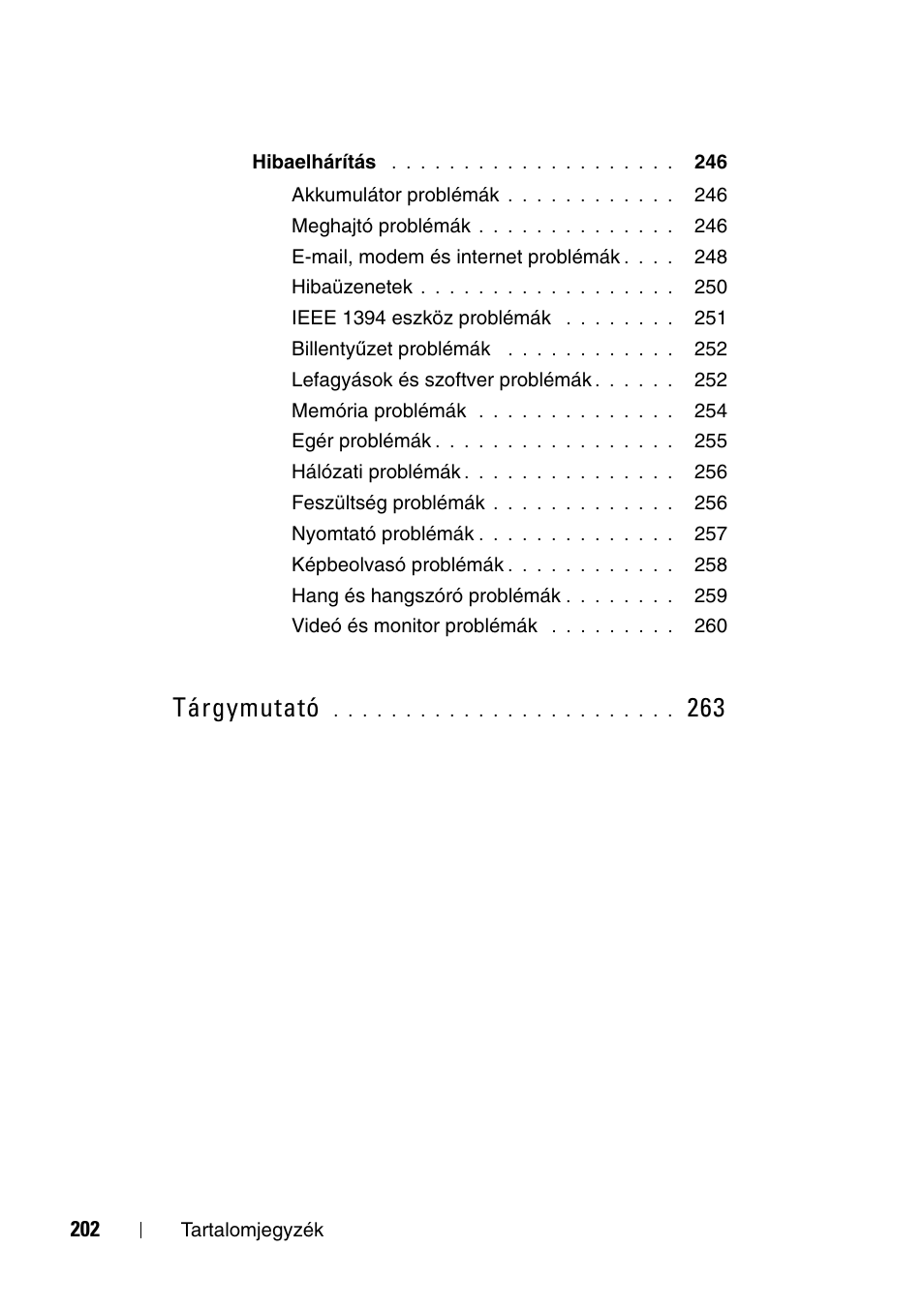Tárgymutató | Dell Precision T3400 User Manual | Page 202 / 608