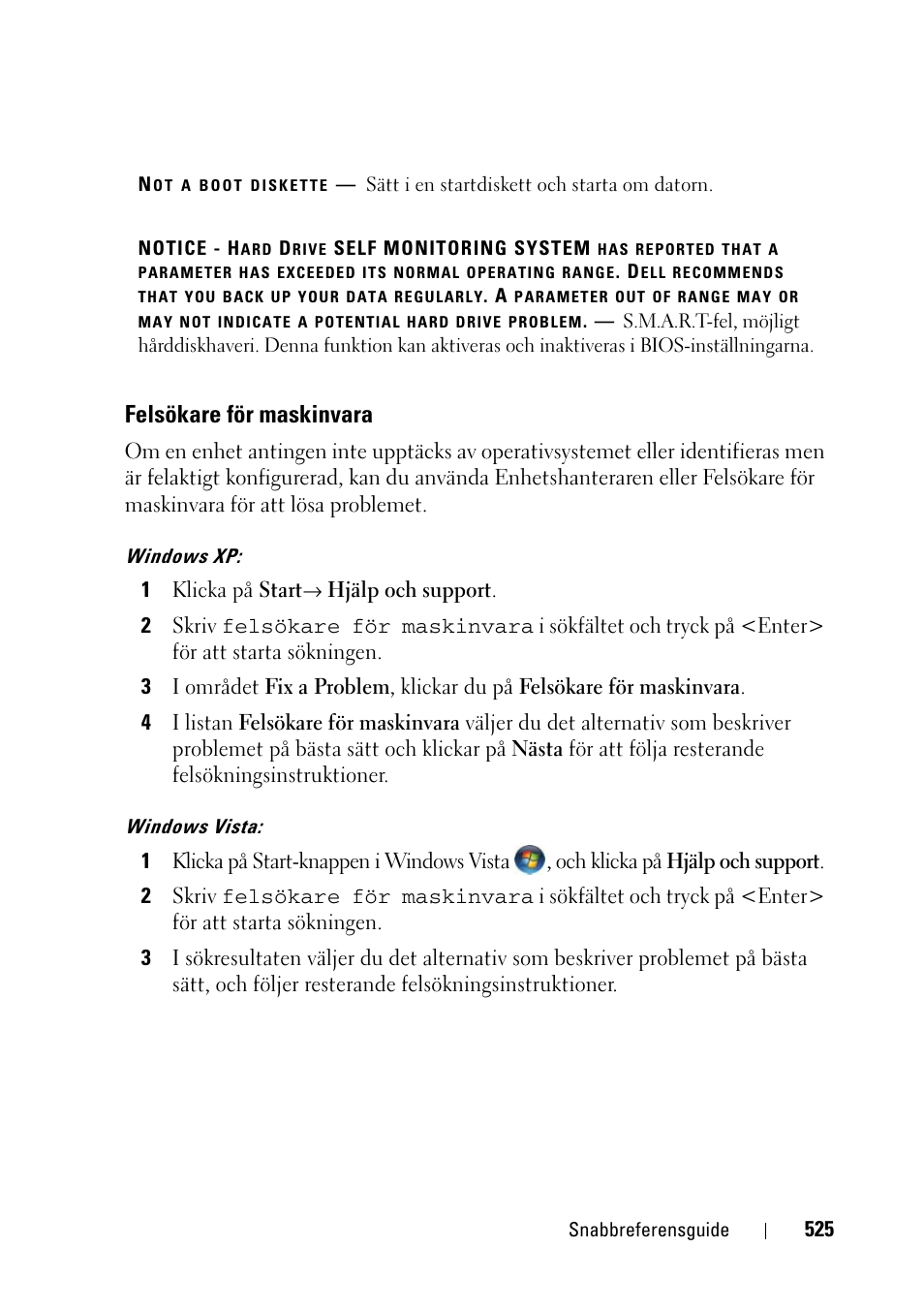 Felsökare för maskinvara | Dell Precision T3400 User Manual | Page 525 / 608