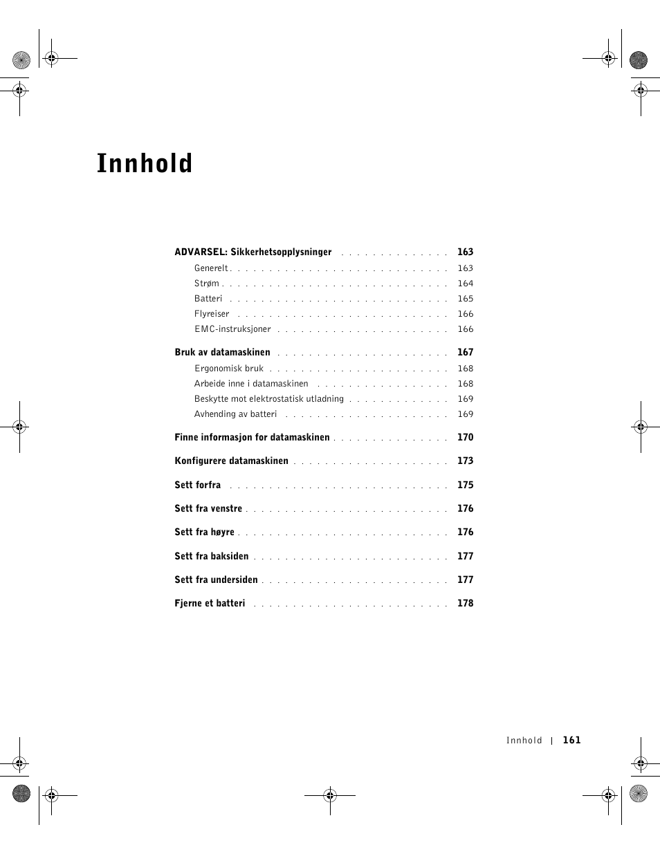 Innhold | Dell Latitude X300 User Manual | Page 163 / 346