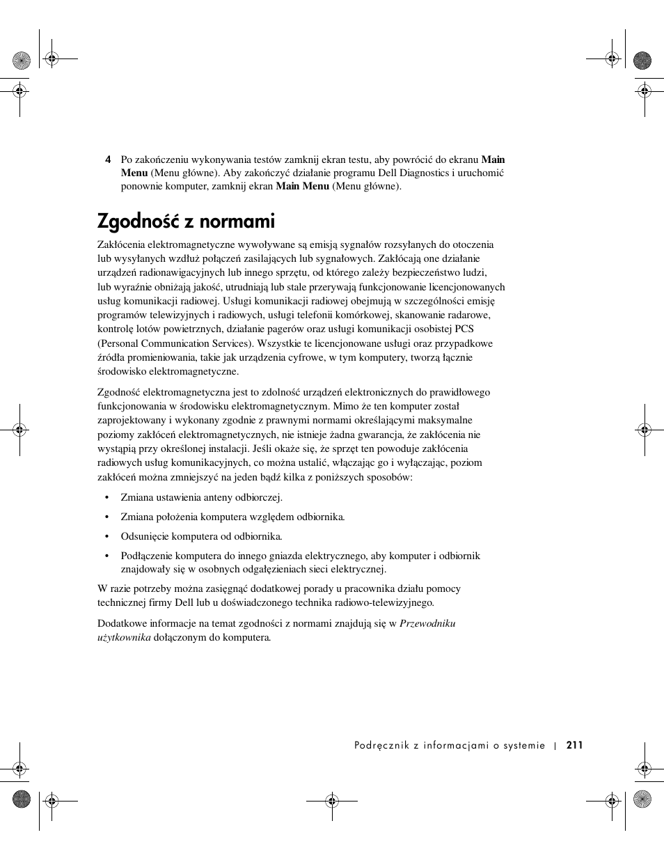 Zgodność z normami, Zgodnoʘć z normami | Dell Latitude X300 User Manual | Page 213 / 346