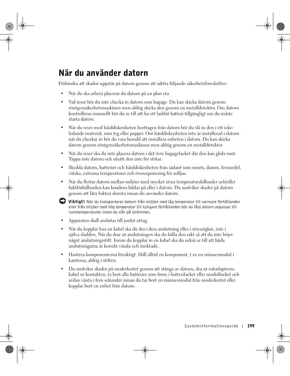 När du använder datorn | Dell Latitude X300 User Manual | Page 301 / 346