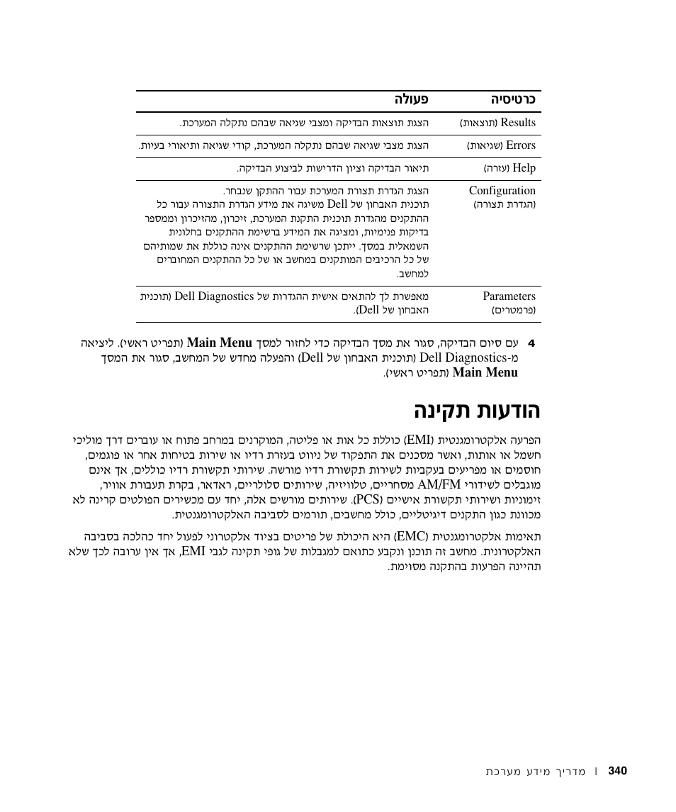 הודעות תקינה, И˜˙ ˙въ„в | Dell Latitude X300 User Manual | Page 321 / 346