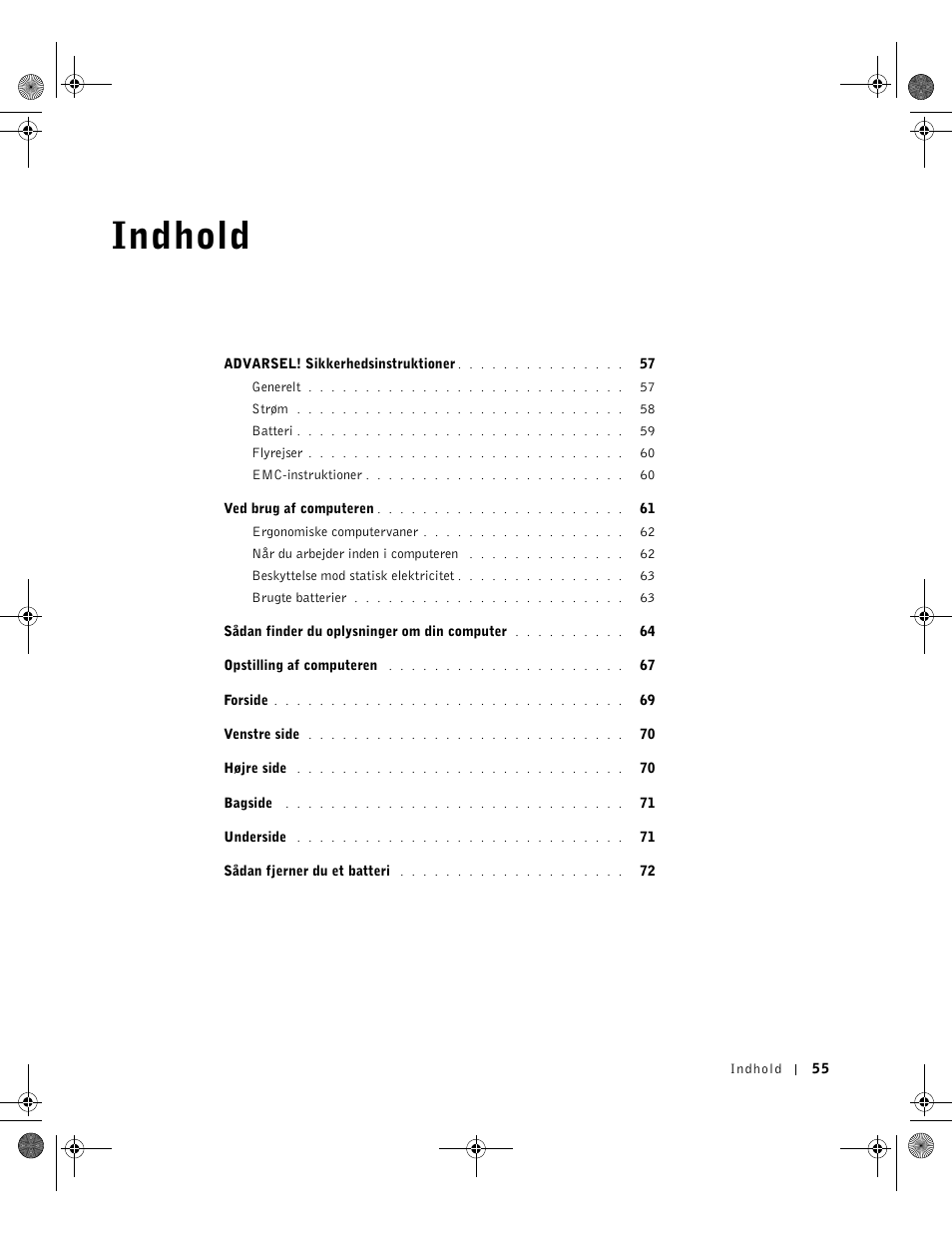 Indhold | Dell Latitude X300 User Manual | Page 57 / 346