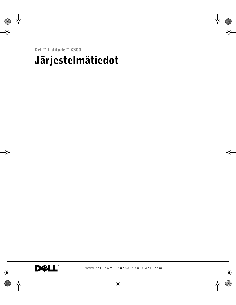 Järjestelmätiedot | Dell Latitude X300 User Manual | Page 81 / 346
