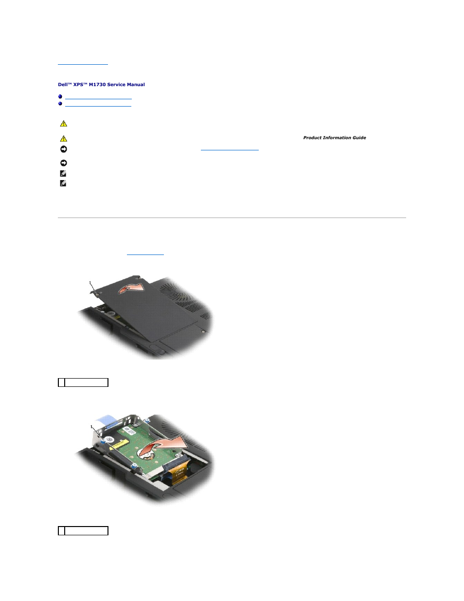 Hard drive, Removing the hard drive cage | Dell XPS M1730 User Manual | Page 23 / 45