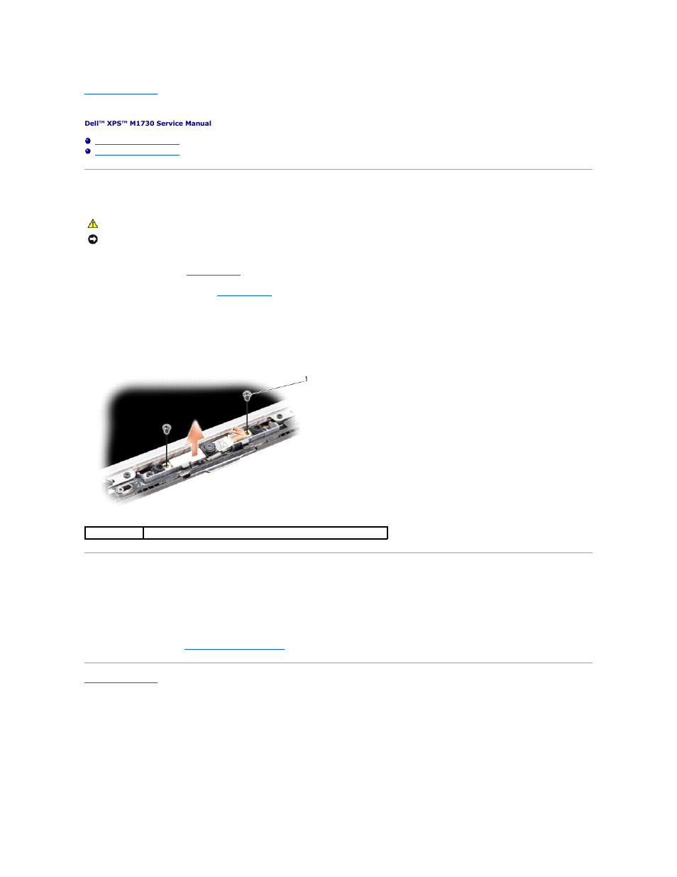 Lcd camera, Removing the lcd camera, Replacing the lcd camera | Dell XPS M1730 User Manual | Page 9 / 45