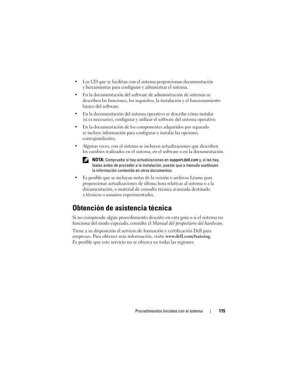 Obtención de asistencia técnica | Dell POWEREDGE 300 User Manual | Page 117 / 138