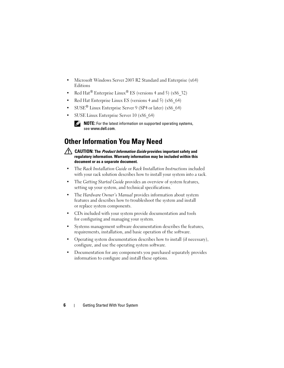 Other information you may need | Dell POWEREDGE 300 User Manual | Page 8 / 138