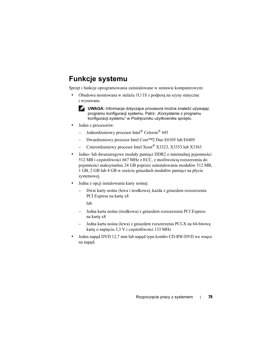 Funkcje systemu | Dell POWEREDGE 300 User Manual | Page 81 / 138