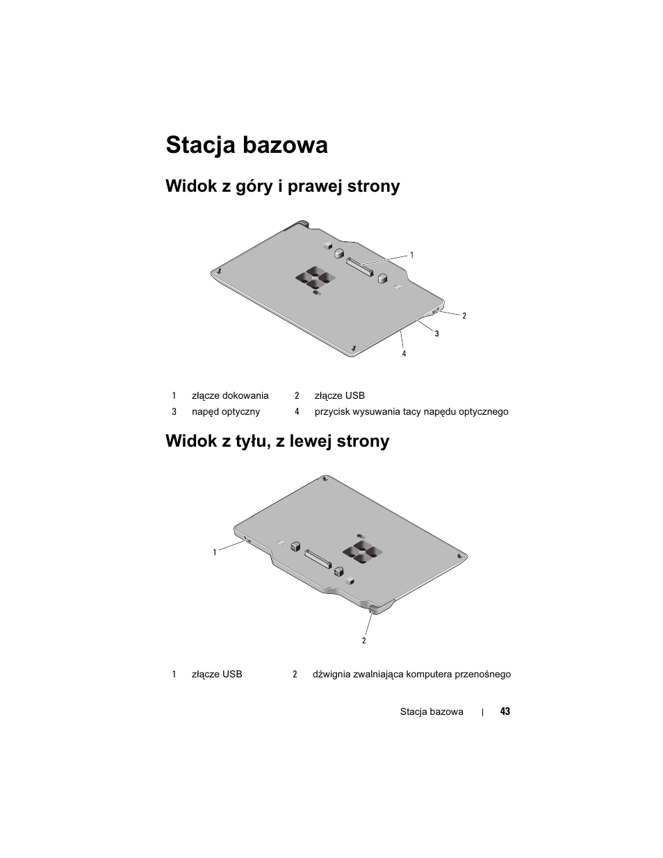 Stacja bazowa | Dell Latitude XT3 User Manual | Page 45 / 108