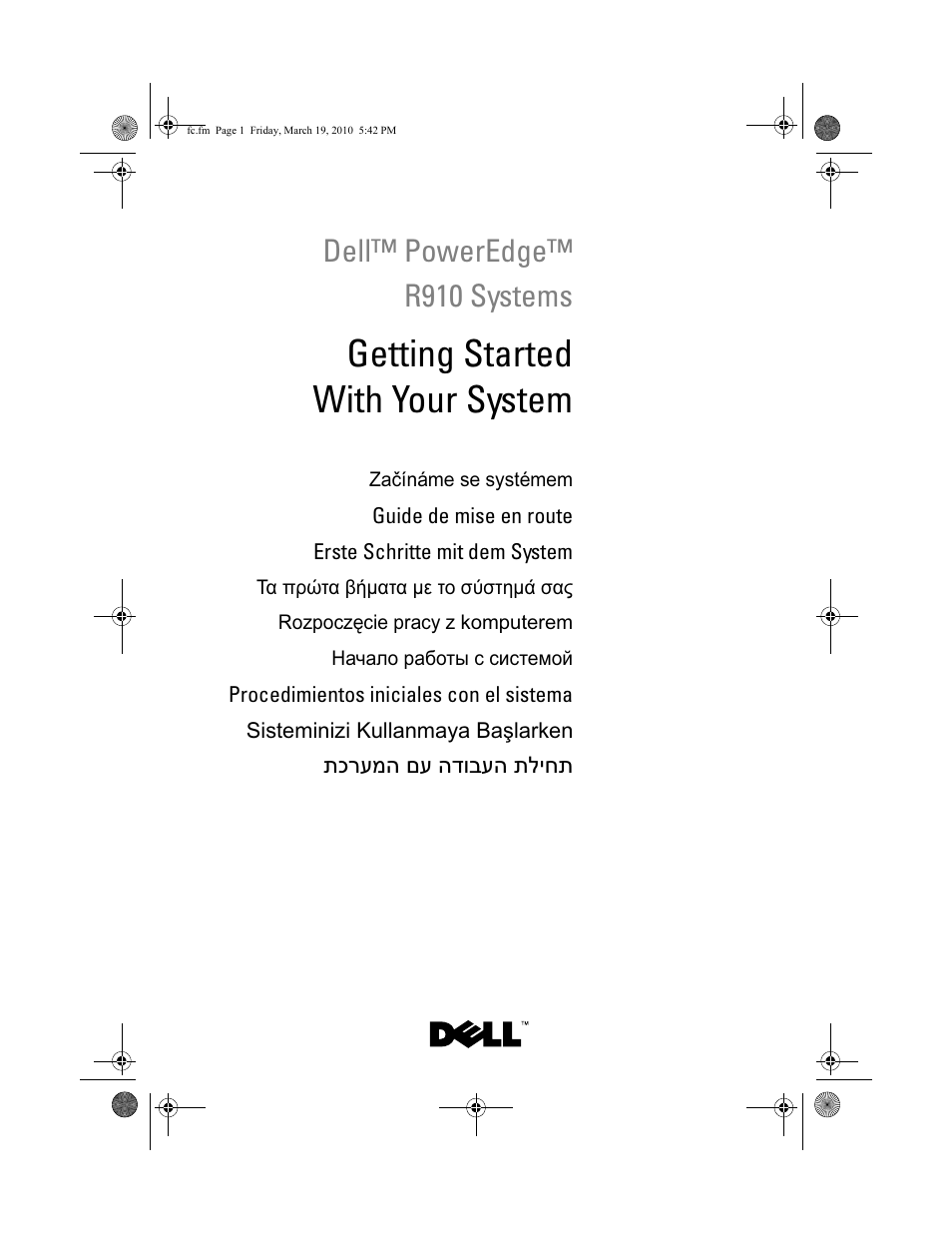 Dell PowerEdge R910 User Manual | 122 pages