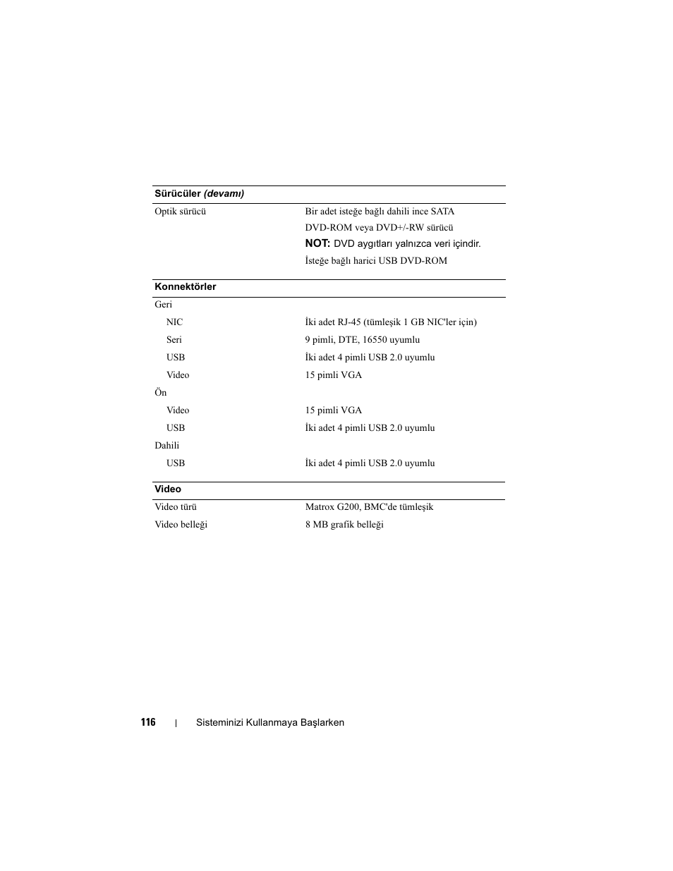 Dell PowerEdge R310 User Manual | Page 118 / 132