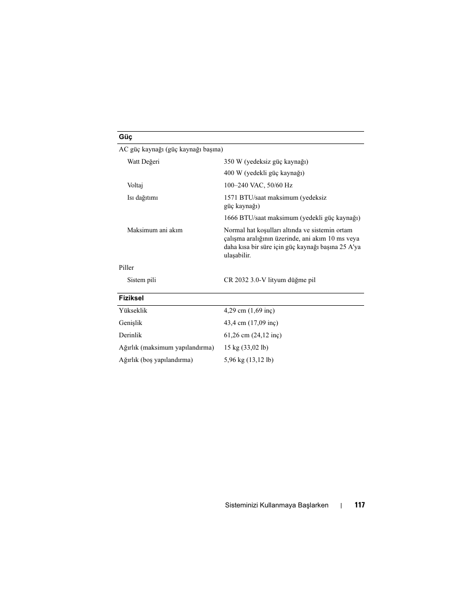 Dell PowerEdge R310 User Manual | Page 119 / 132