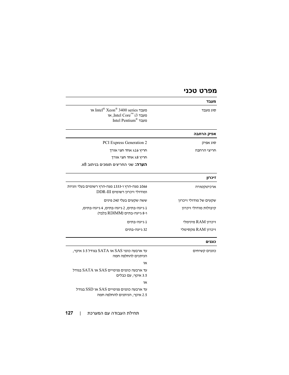 טרפמ ינכט | Dell PowerEdge R310 User Manual | Page 124 / 132