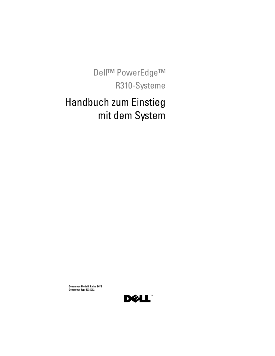 Handbuch zum einstieg mit dem system | Dell PowerEdge R310 User Manual | Page 41 / 132