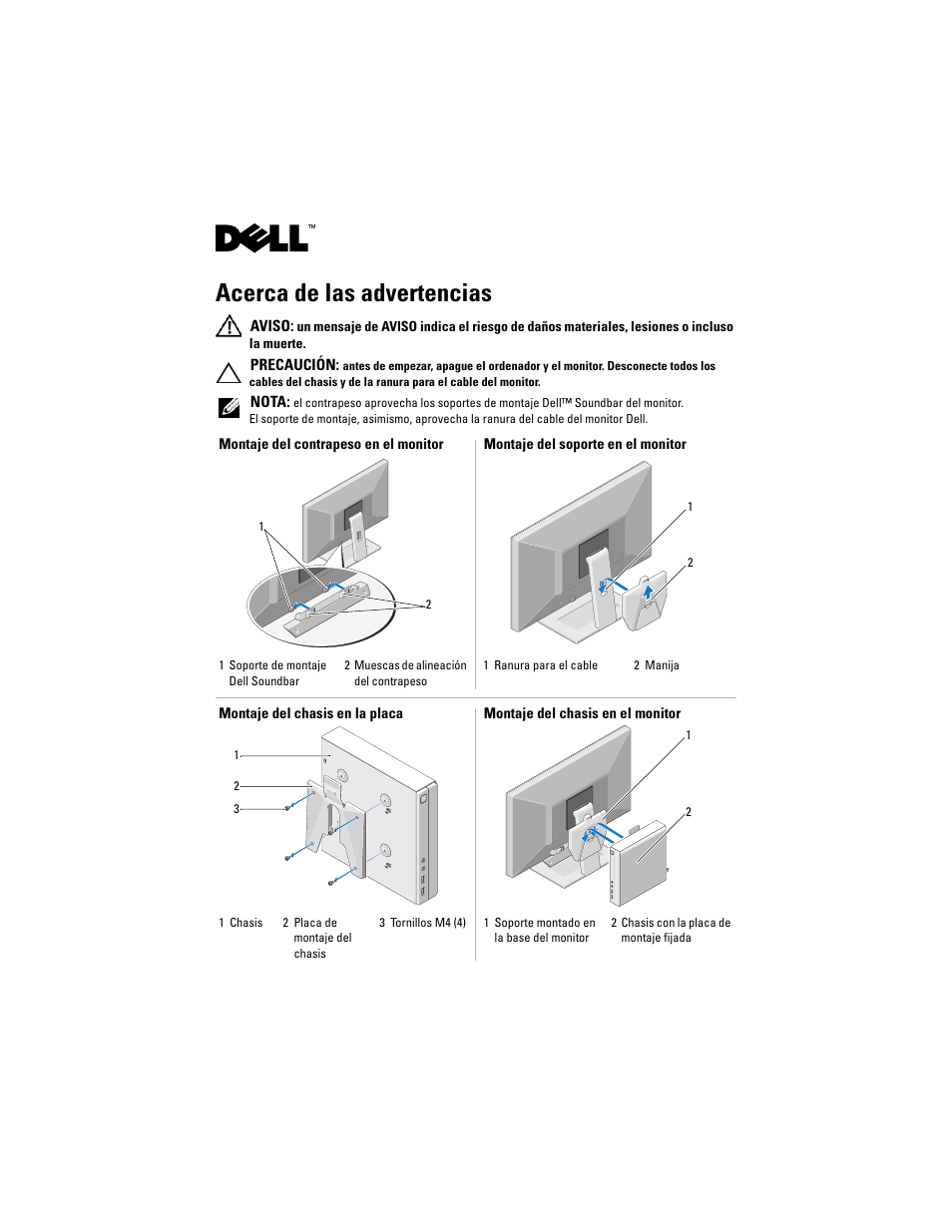 Acerca de las advertencias | Dell OptiPlex FX160 User Manual | Page 19 / 20