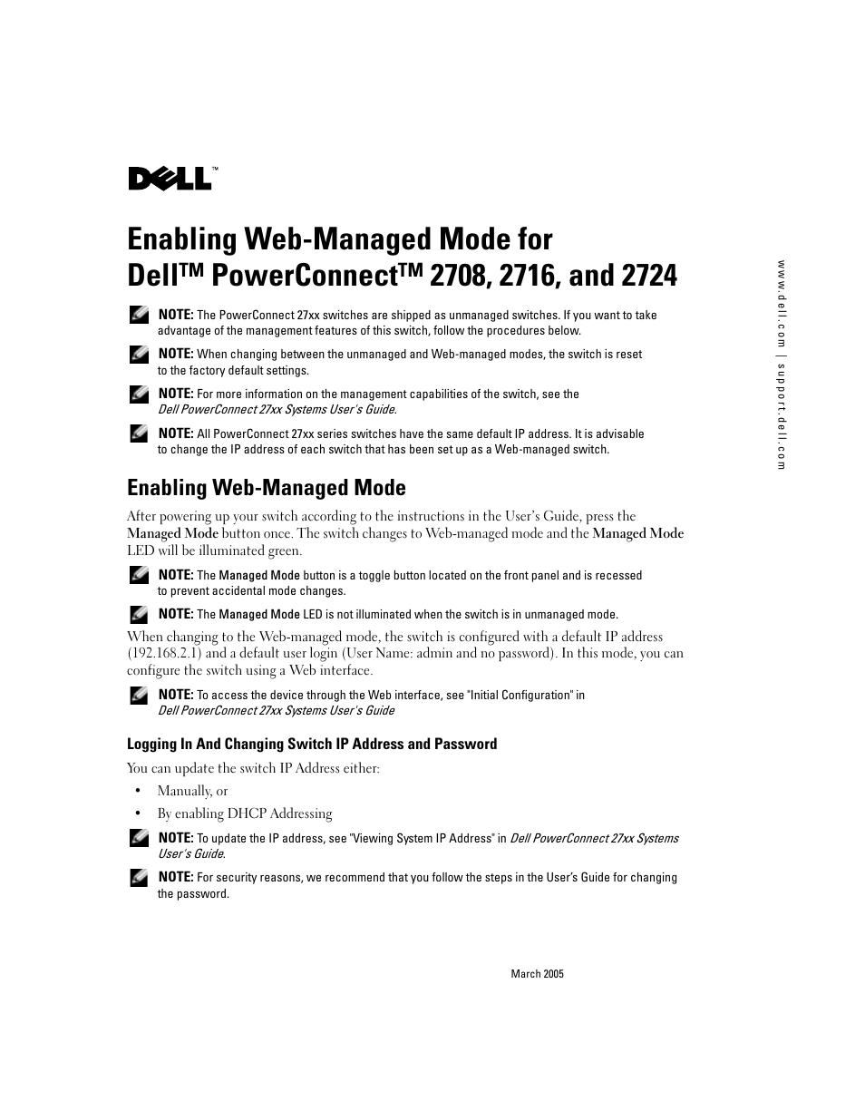 Dell PowerConnect 2716 User Manual | 12 pages