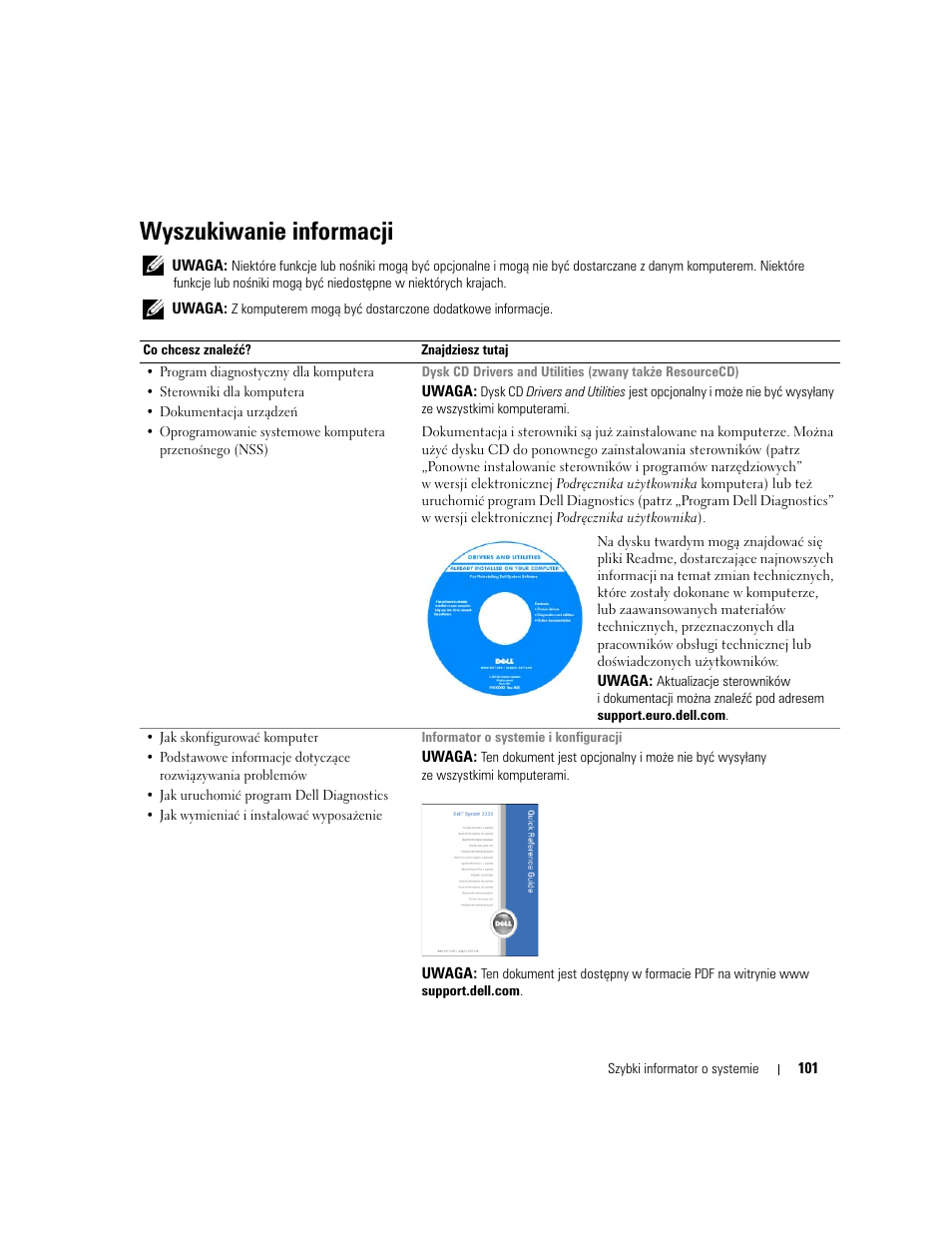 Wyszukiwanie informacji | Dell Latitude D620 ATG User Manual | Page 101 / 144