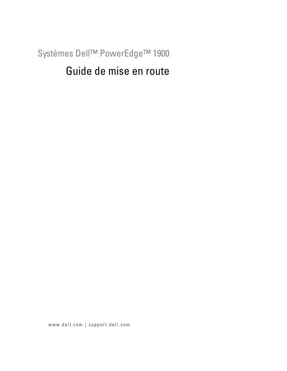 Guide de mise en route | Dell PowerEdge 1900 User Manual | Page 27 / 110