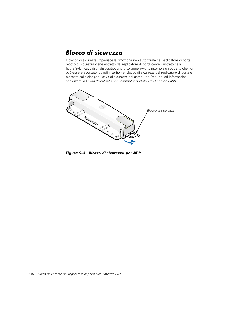 Blocco di sicurezza | Dell Latitude L400 User Manual | Page 127 / 225