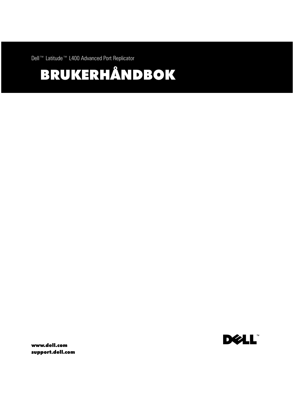 Brukerhåndbok | Dell Latitude L400 User Manual | Page 132 / 225