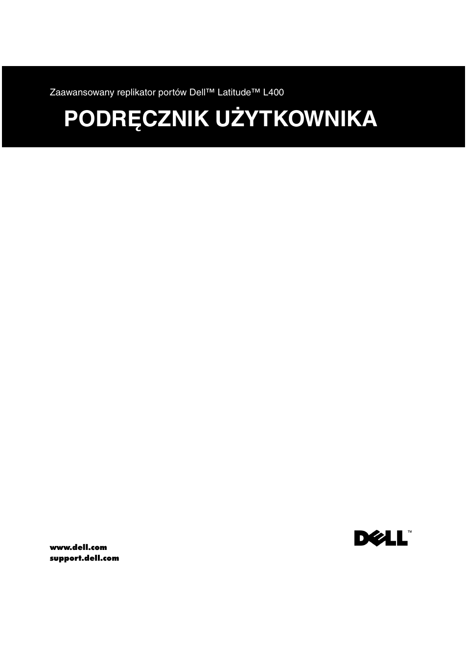 Podręcznik użytkownika | Dell Latitude L400 User Manual | Page 146 / 225