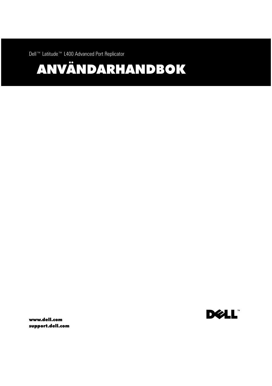 Användarhandbok | Dell Latitude L400 User Manual | Page 186 / 225