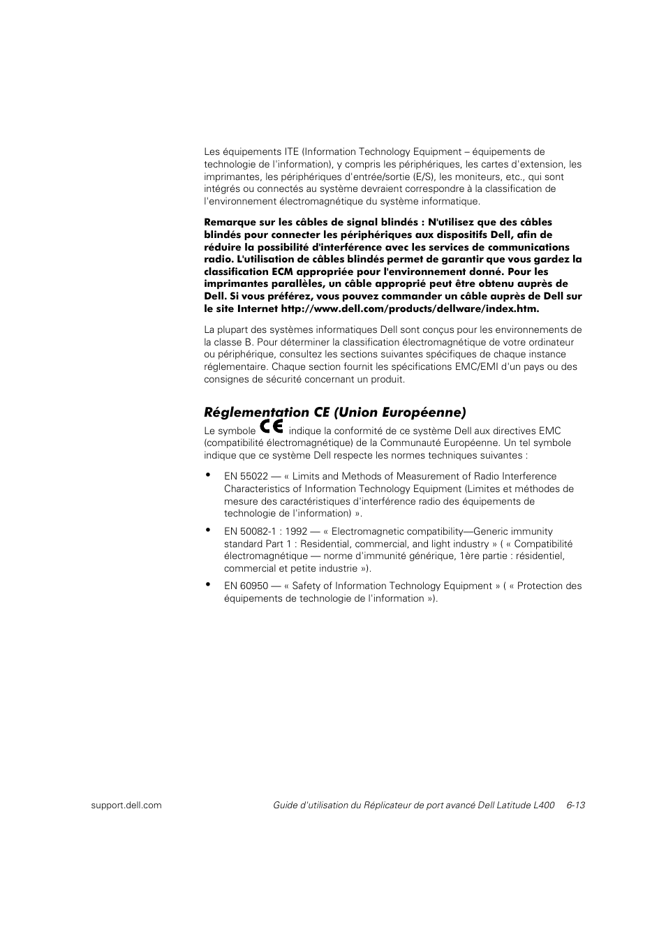 Réglementation ce (union européenne) | Dell Latitude L400 User Manual | Page 88 / 225