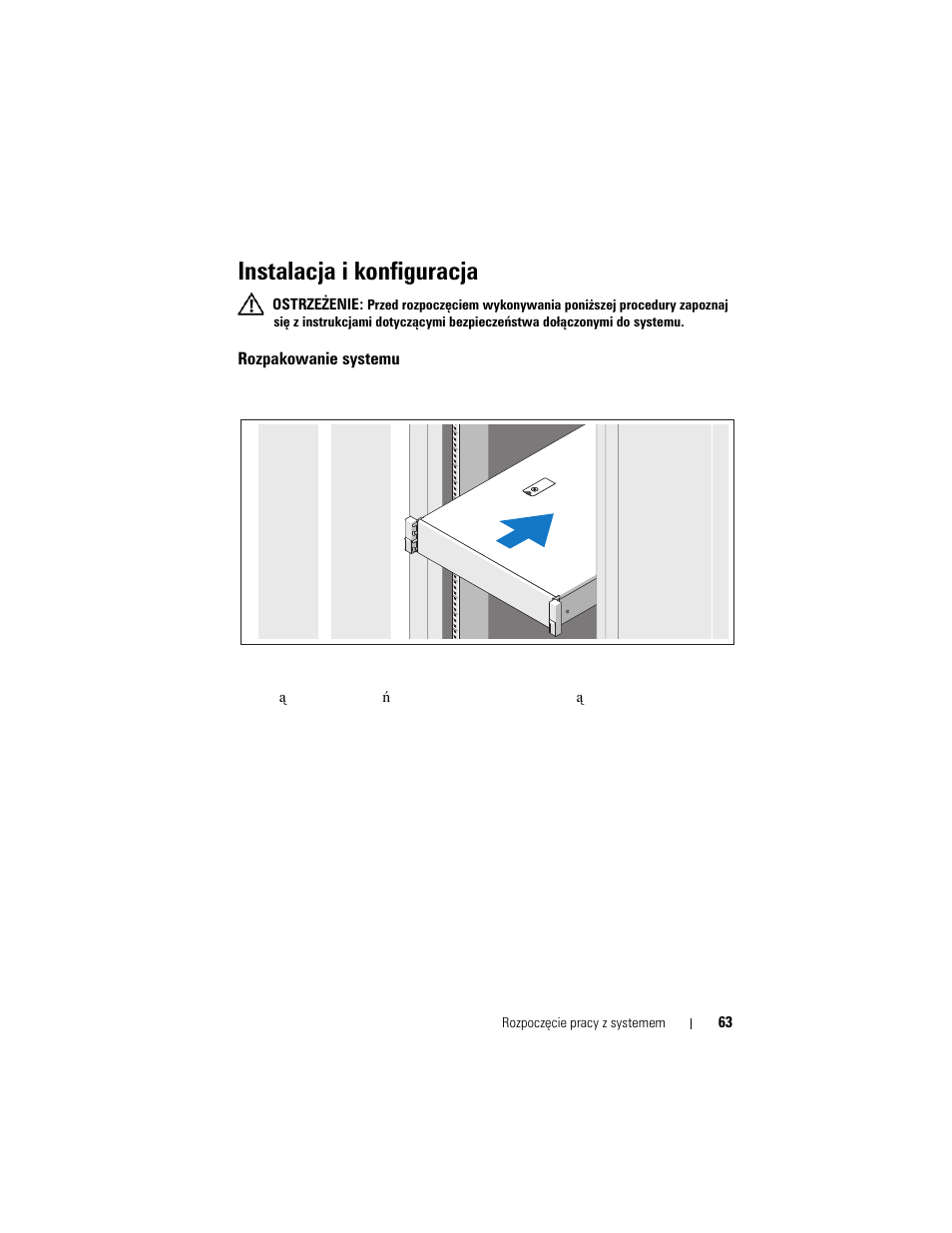 Instalacja i konfiguracja, Rozpakowanie systemu | Dell PowerVault DL2200 CommVault User Manual | Page 65 / 124