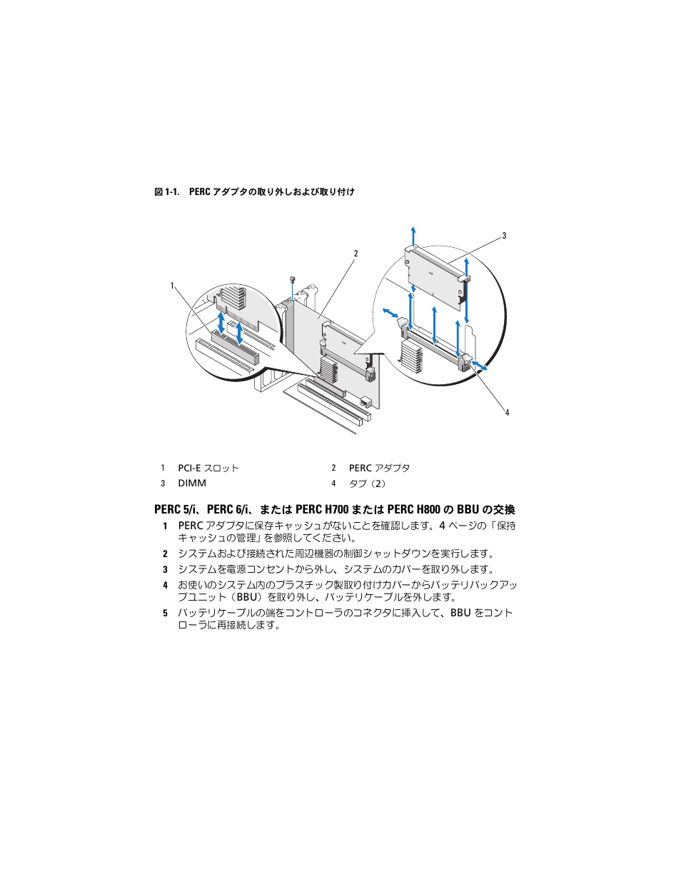 ルをストレージコントローラに接続します。図 | Dell PowerEdge RAID Controller H700 User Manual | Page 32 / 56