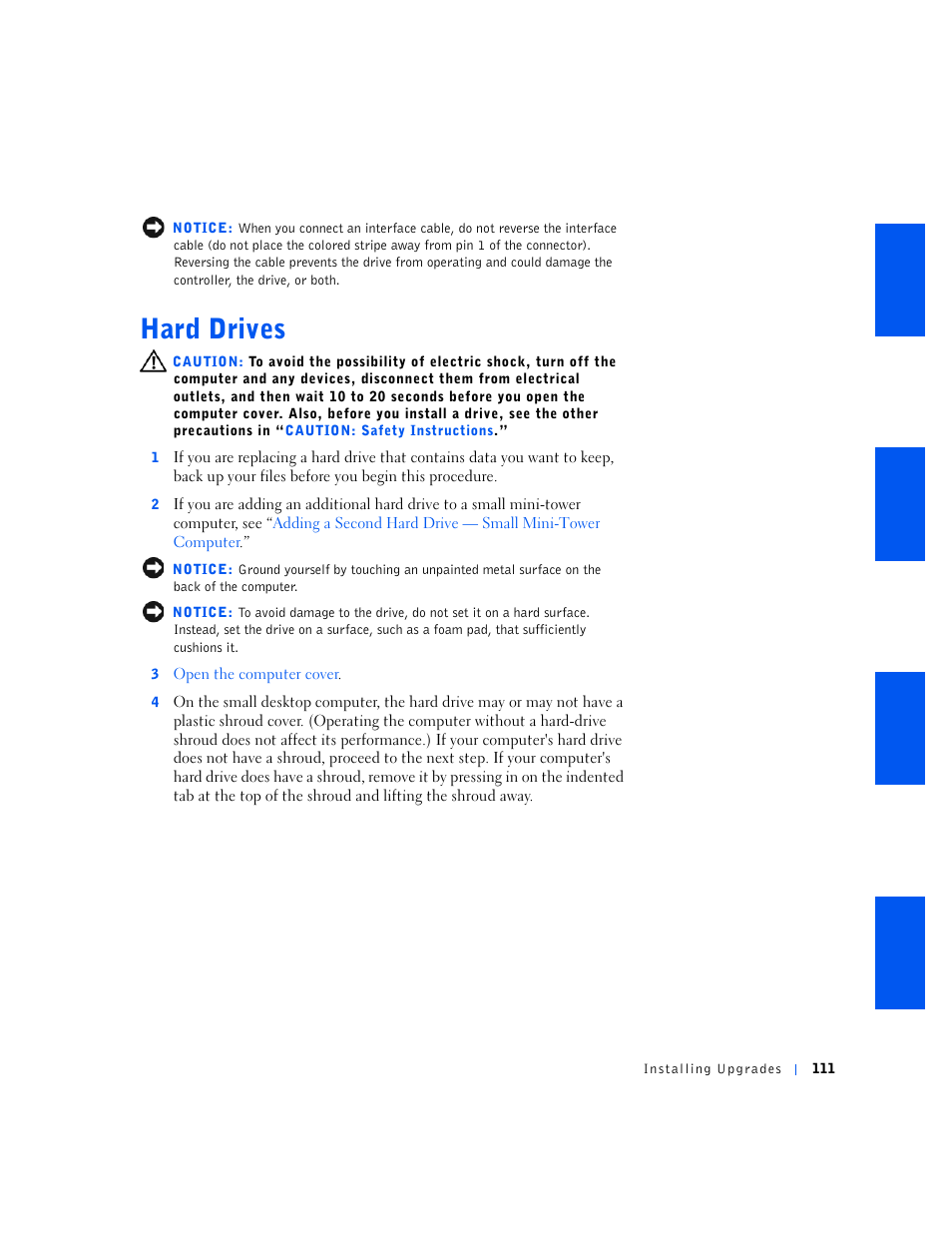 Hard drives | Dell OptiPlex GX240 User Manual | Page 113 / 298