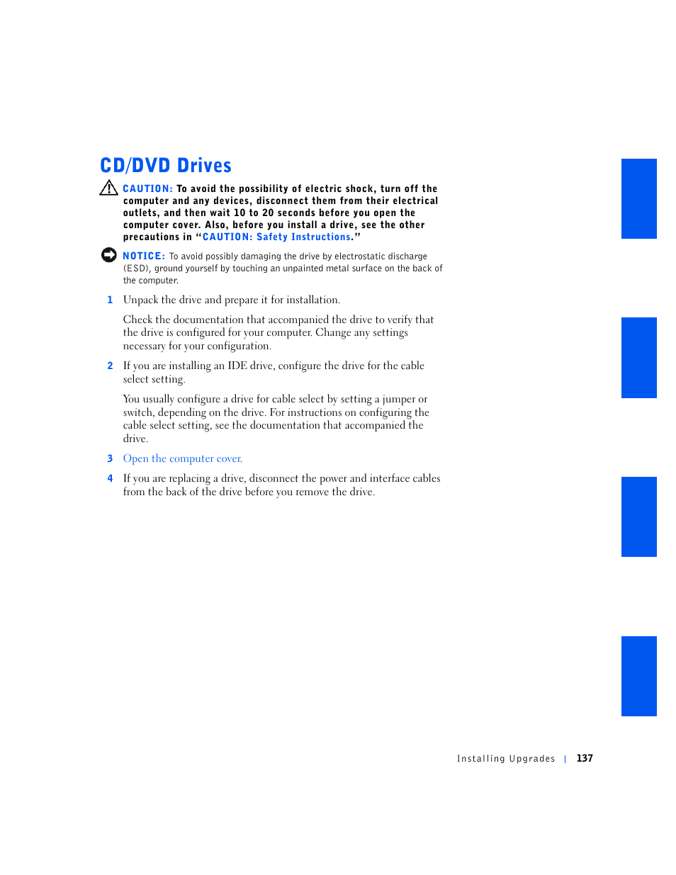 Cd/dvd drives | Dell OptiPlex GX240 User Manual | Page 139 / 298