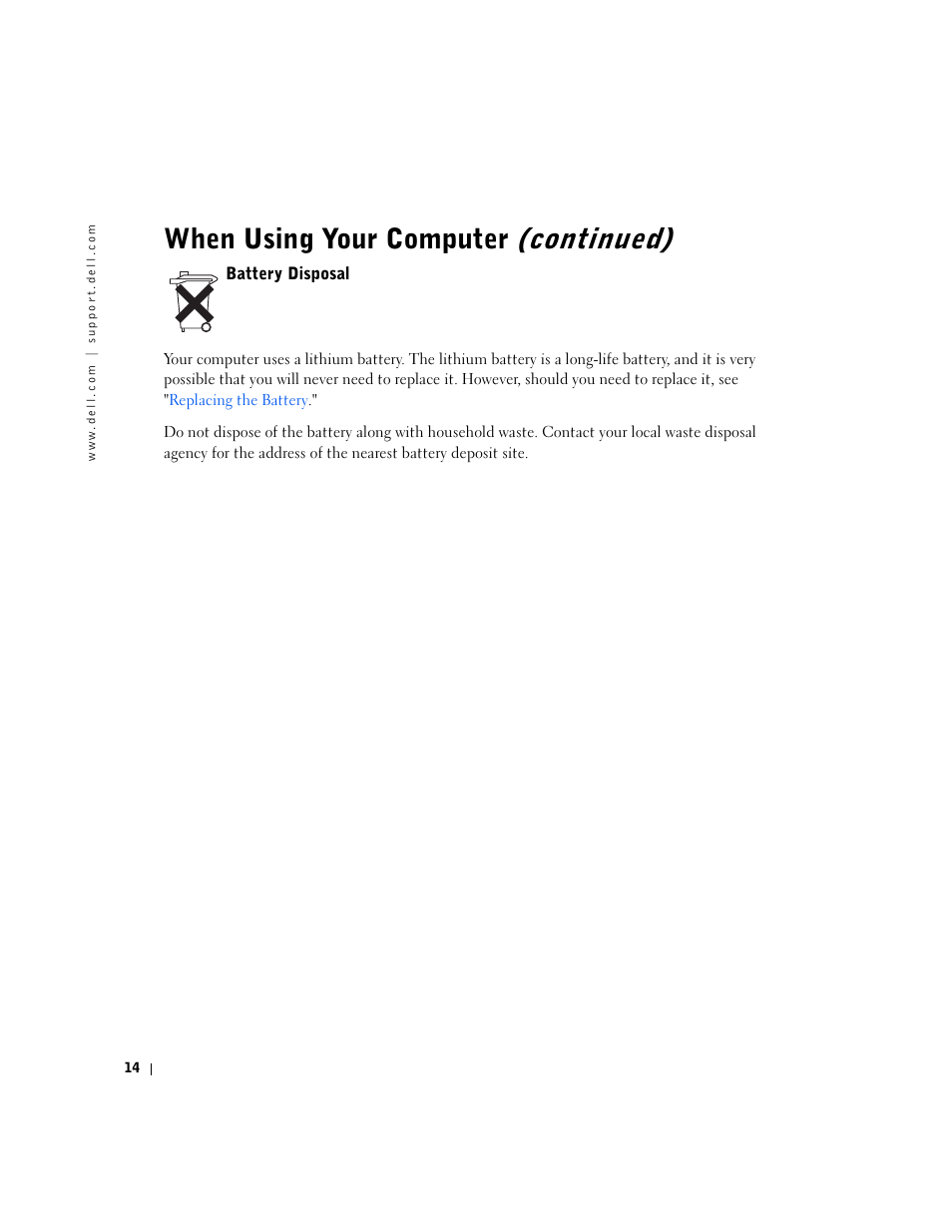 When using your computer (continued) | Dell OptiPlex GX240 User Manual | Page 16 / 298