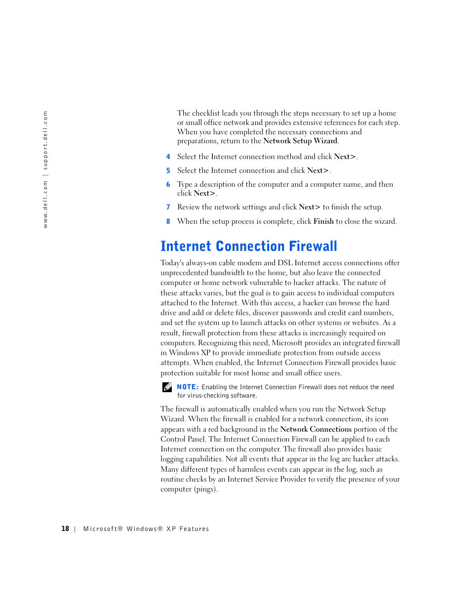 Internet connection firewall | Dell OptiPlex GX240 User Manual | Page 270 / 298