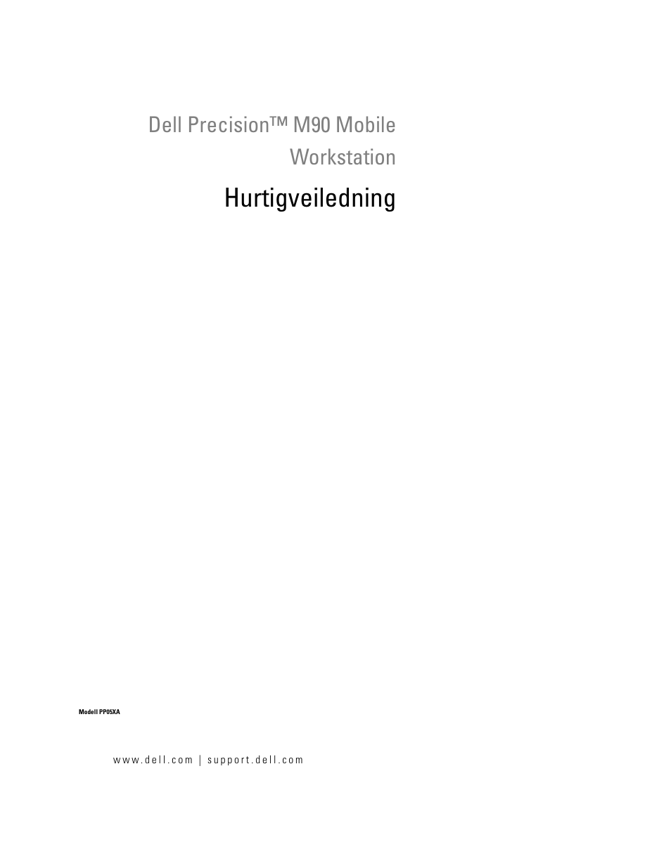 Hurtigveiledning, Dell precision™ m90 mobile workstation | Dell Precision M90 User Manual | Page 73 / 192